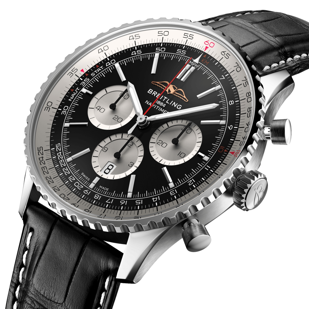 Navitimer B01 Chronograph 46mm Stainless Steel - Black