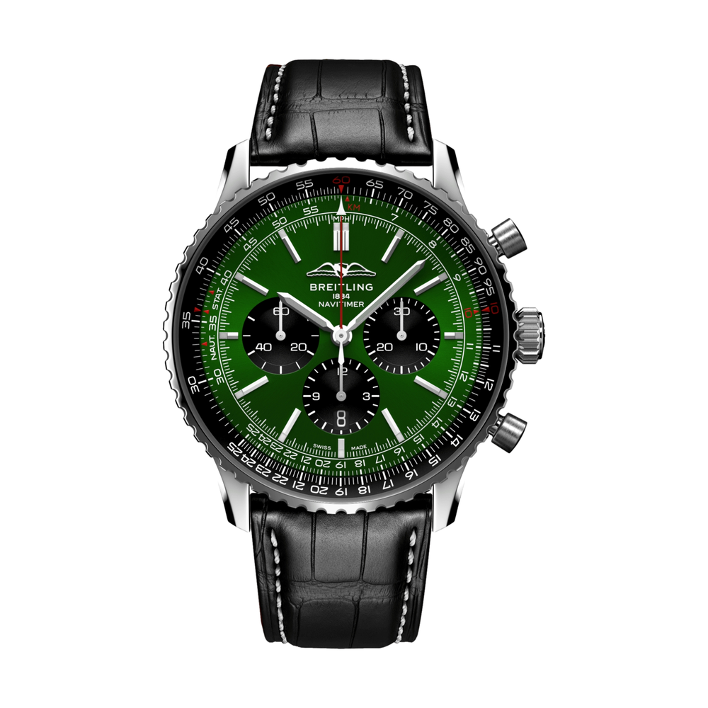 Navitimer B01 Chronograph 46mm Stainless Steel - Green