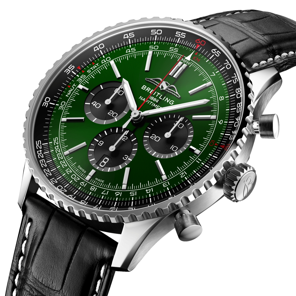 Navitimer B01 Chronograph 46mm Stainless Steel - Green