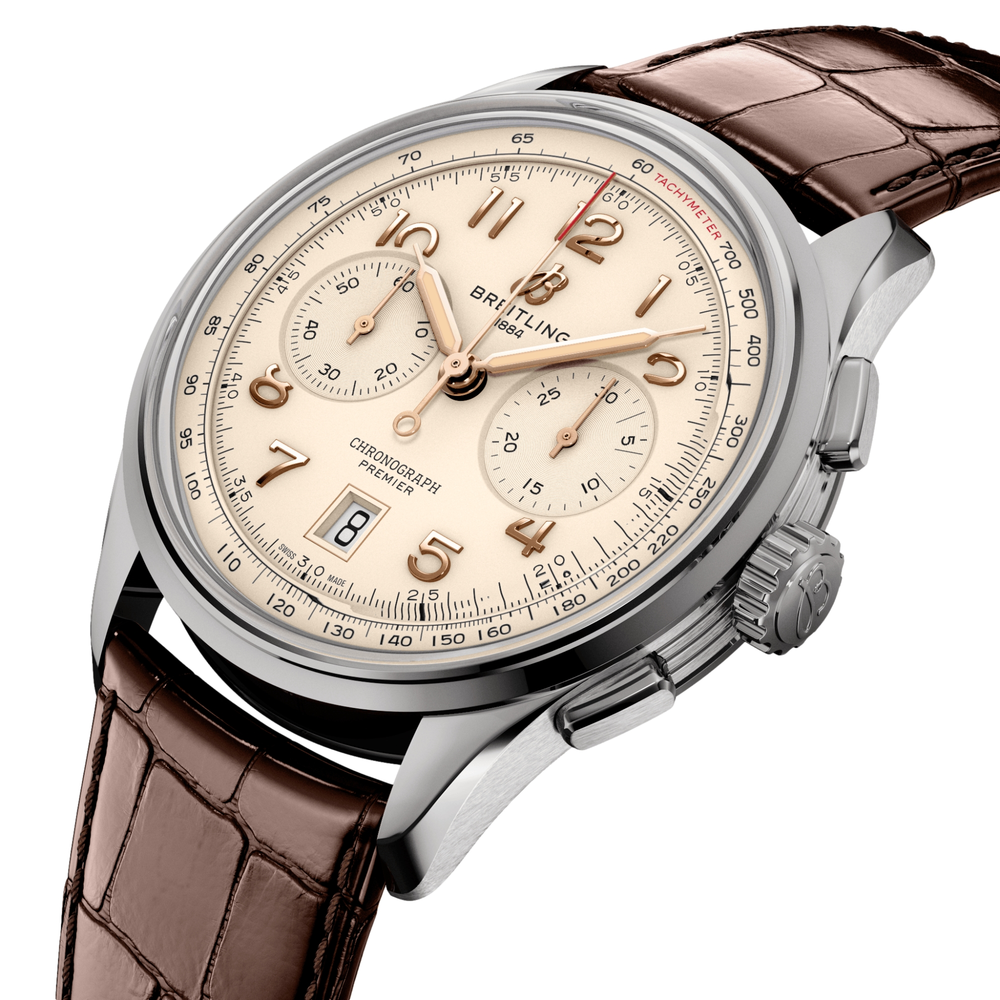 Premier B01 Chronograph 42mm Stainless Steel - Cream