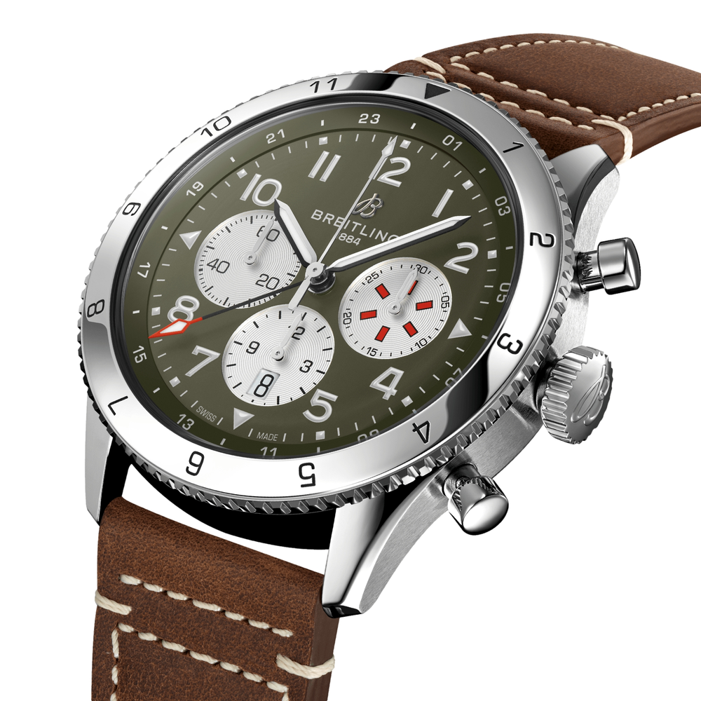 Super AVI B04 GMT 46mm Curtiss Warhawk Stainless Steel - Green