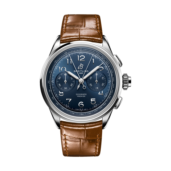Premier B15 Duograph 42mm - Blue on Leather Strap | Teddy Baldassarre