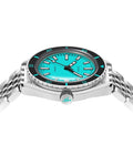 SUB 200 Aquamarine Sapphire Inlay Bezel 42mm - Turquoise on Bracelet