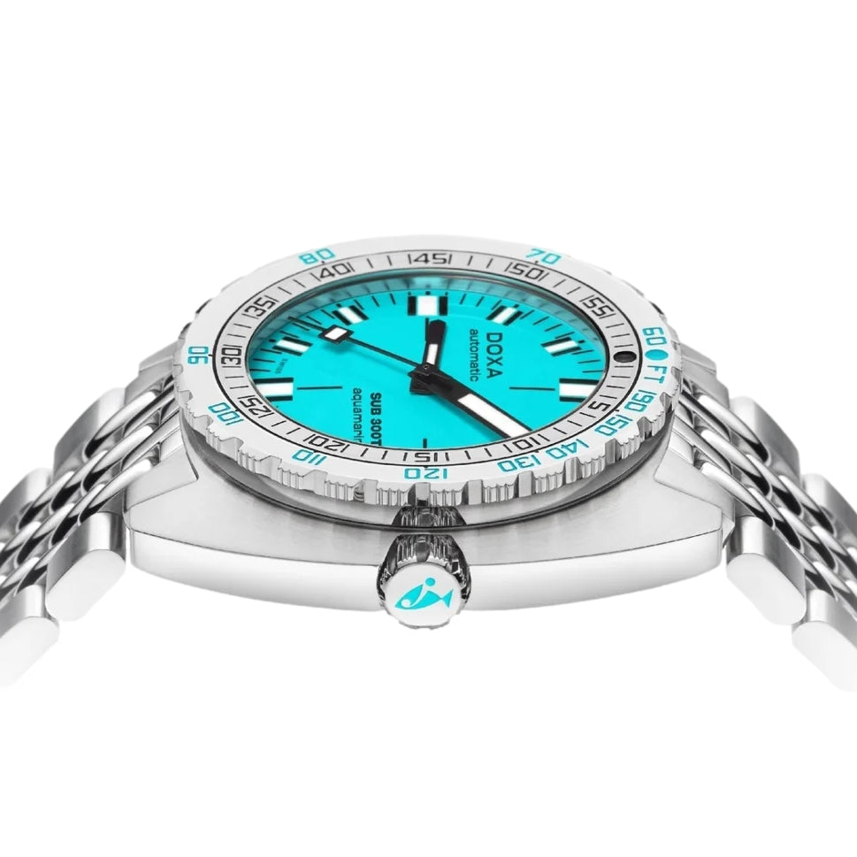 SUB 300T Aquamarine 42.5mm - Turquoise on Bracelet