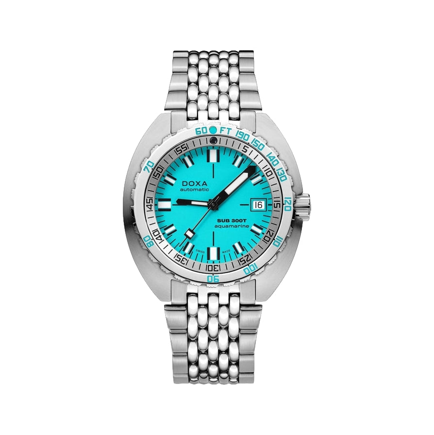 Sub 300T Aquamarine Turquoise Dial on Bracelet, 42.5mm