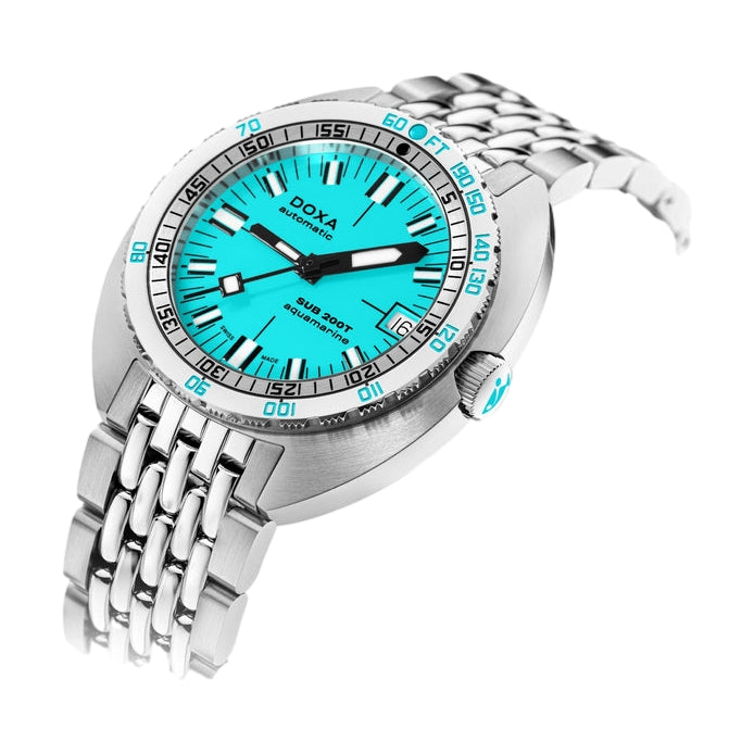 Sub 200T Aquamarine Turquoise Dial on Bracelet, 39mm