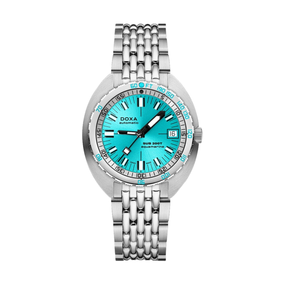 Sub 200T Aquamarine Sunray Turquoise Dial on Bracelet, 39mm