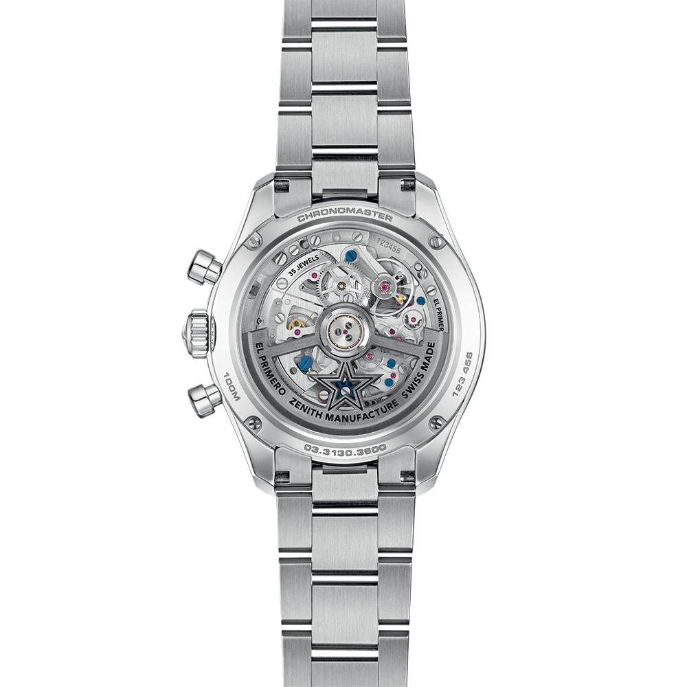 Chronomaster Sport Skeleton 41mm - Grey, Black Bezel on Bracelet and Additional Rubber Strap