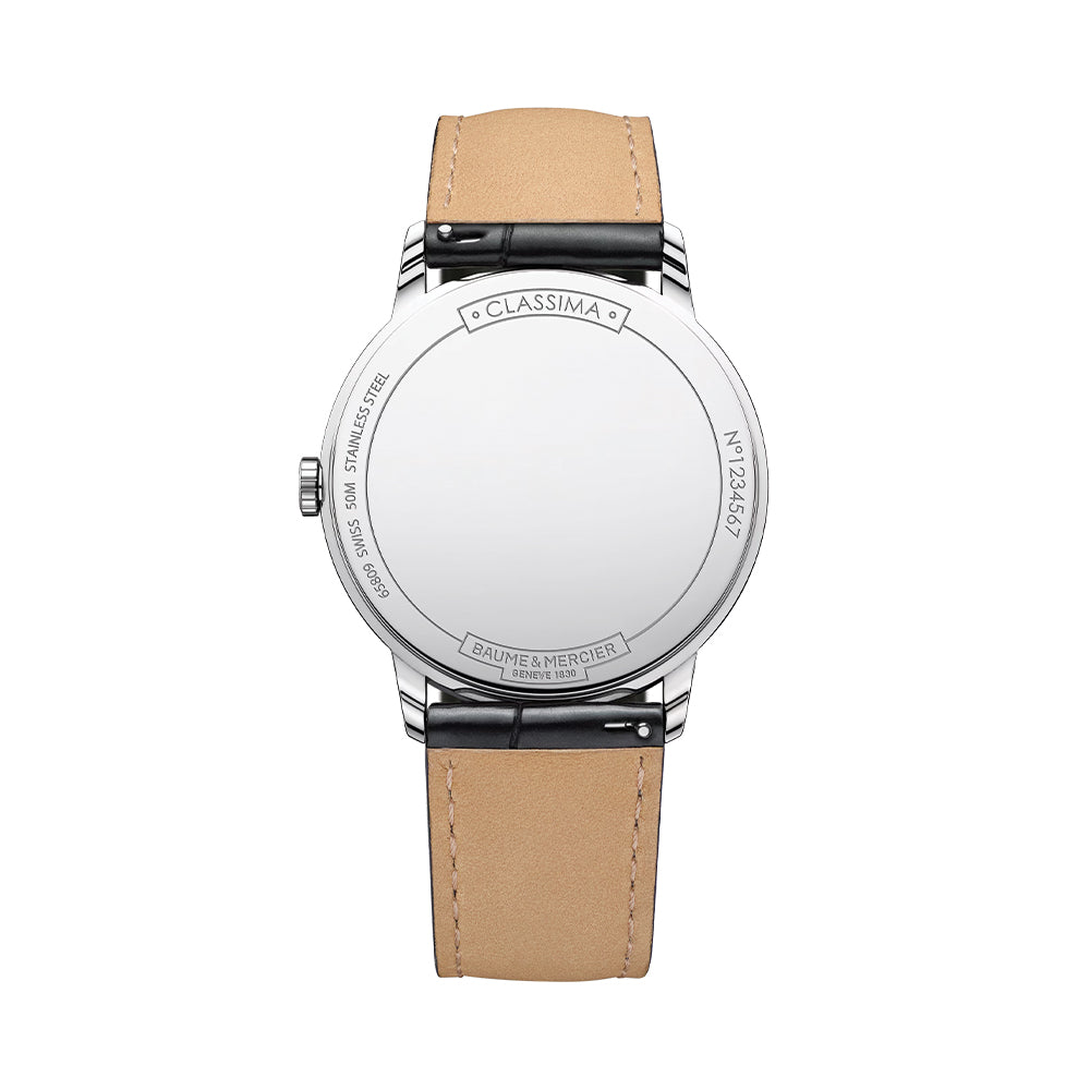 Classima 10323 Quartz 40mm - White on Leather Strap