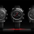 Speedmaster Dark Side of the Moon Black Ceramic 44.25mm - Full Black w/ Red Seconds Hand on Rubber Strap