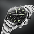 Senator Chronograph Navigator 41mm - Black Lacquer on Bracelet