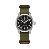 Khaki Field Mechanical Power Reserve 40mm - Black on Fabric Strap