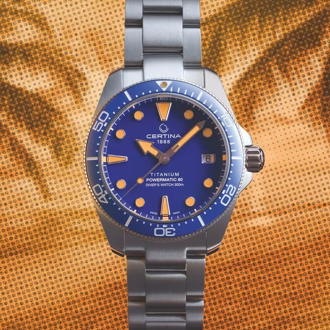 DS Action Diver “New DS Concept Extreme Shock Resistance” Titanium 38mm - Blue on Bracelet