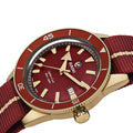 Captain Cook Automatic Bronze 42mm - Red on Fabric Strap