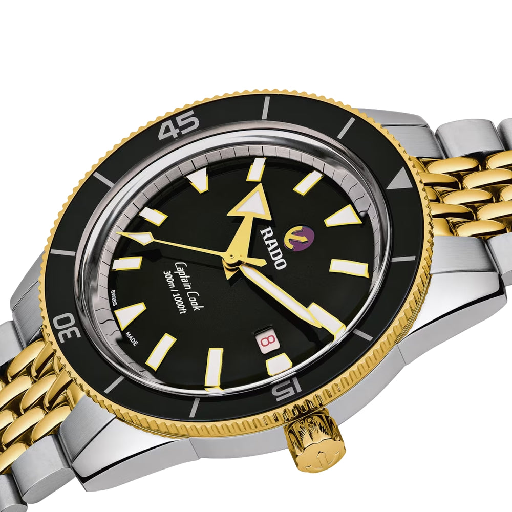Captain Cook Automatic Two-Tone Yellow Gold 42mm - Black on