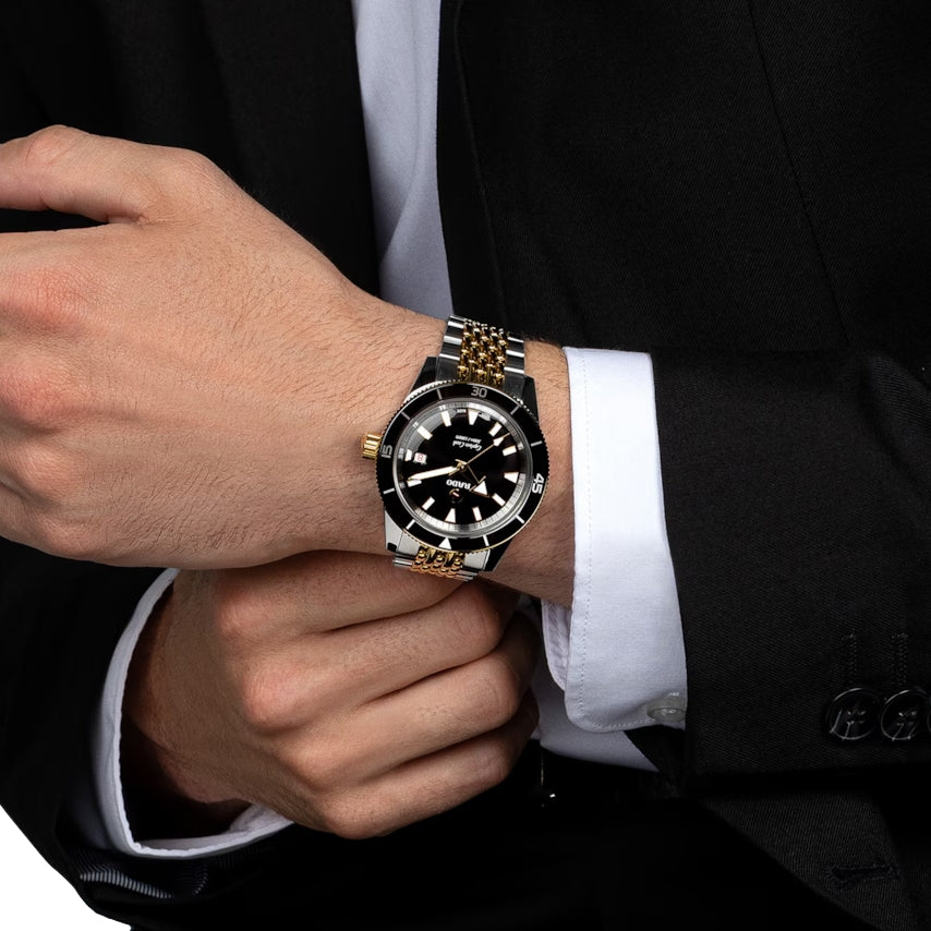 Captain Cook Automatic Two-Tone Yellow Gold 42mm - Black on