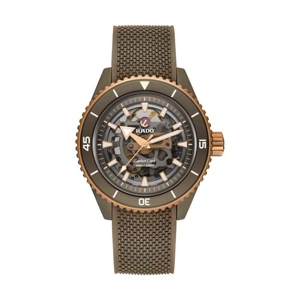 Captain Cook Automatic High Tech Ceramic Brown on Rubber 43mm