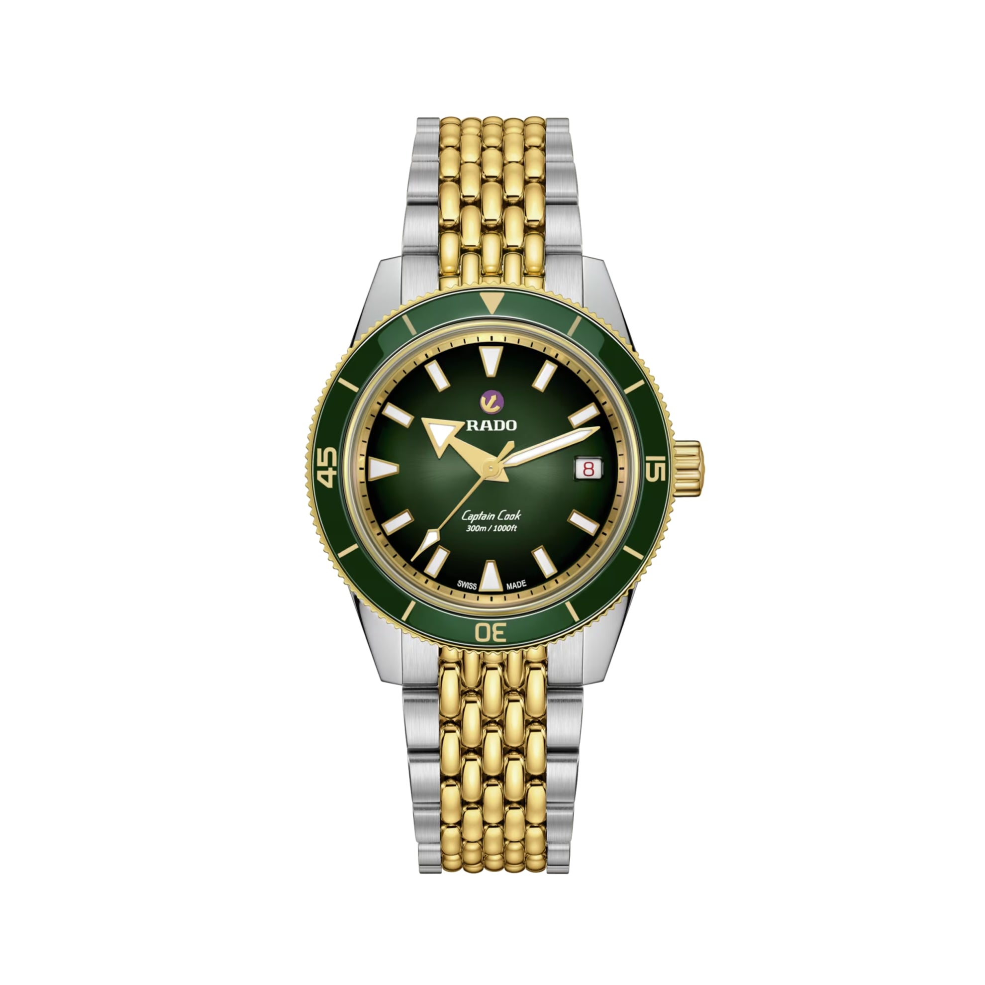 Captain Cook Automatic Bi-Color Yellow Gold and Steel 39mm - Green