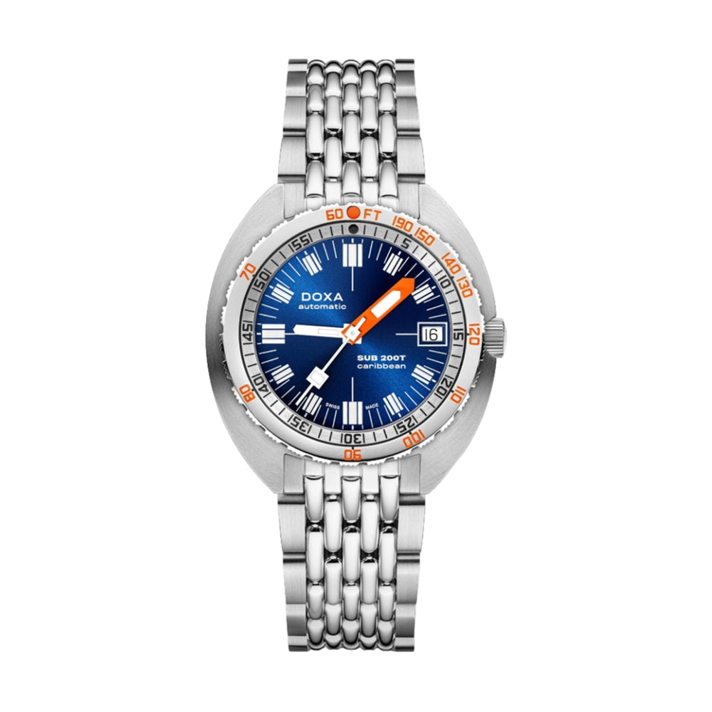 Sub 200T Caribbean Sunray Blue Dial on Bracelet, 39mm