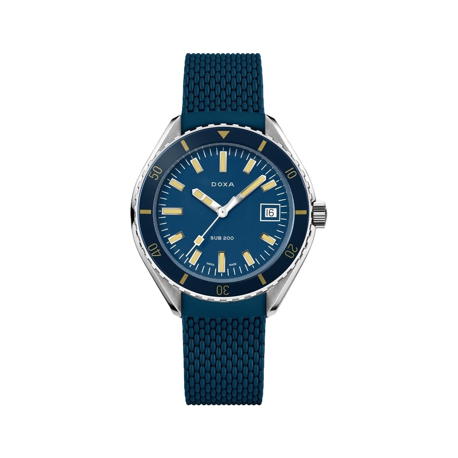 Sub 200 Caribbean Blue Dial on Rubber Strap, 42mm