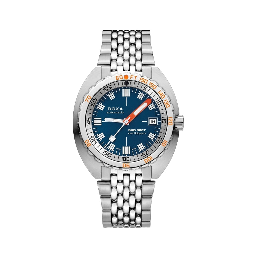 Sub 300T Caribbean Blue Dial on Bracelet, 42.5mm