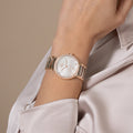 Centrix Automatic Rose Gold PVD 35mm - Silver, Mother-of-Pearl on Bracelet