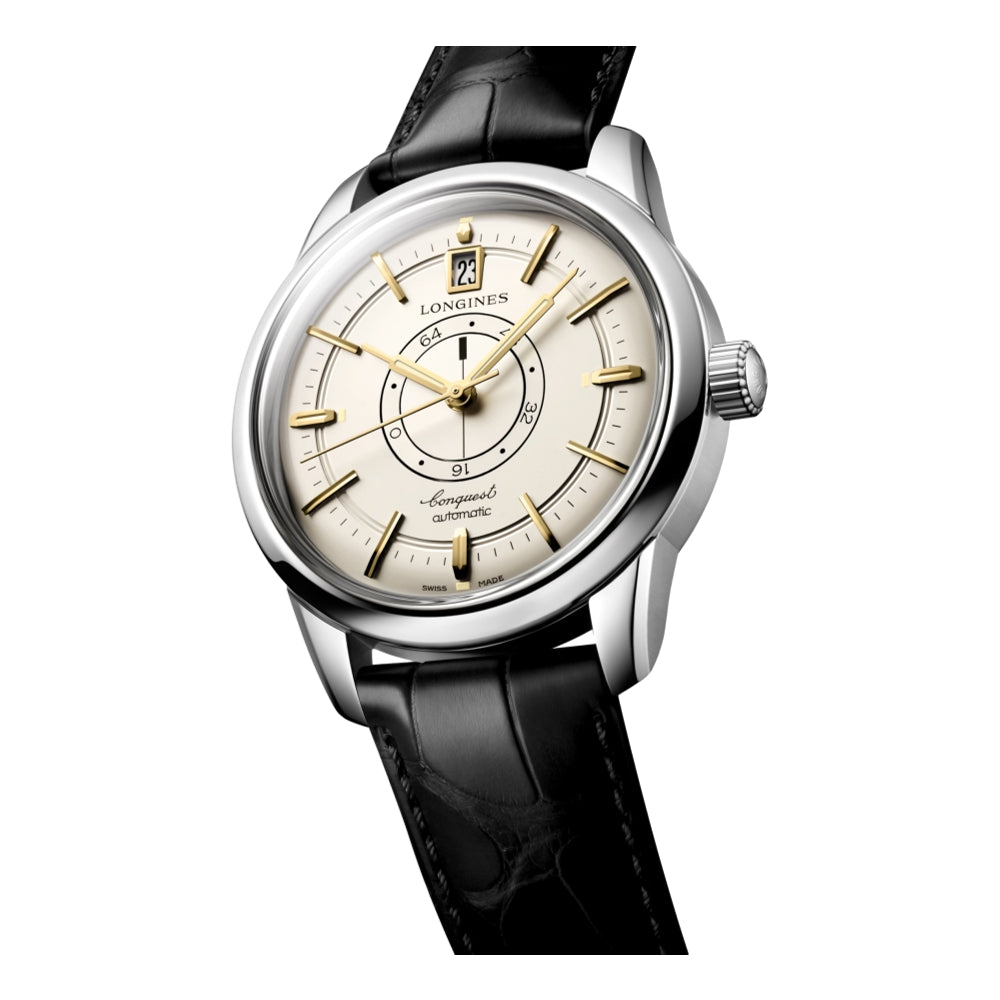 Conquest Heritage Central Power Reserve Champagne Dial, 38 mm