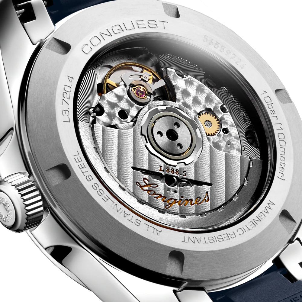 Conquest 38mm - Blue on Rubber Strap