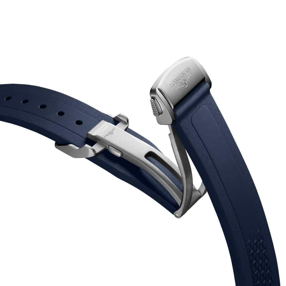 Conquest 38mm - Blue on Rubber Strap