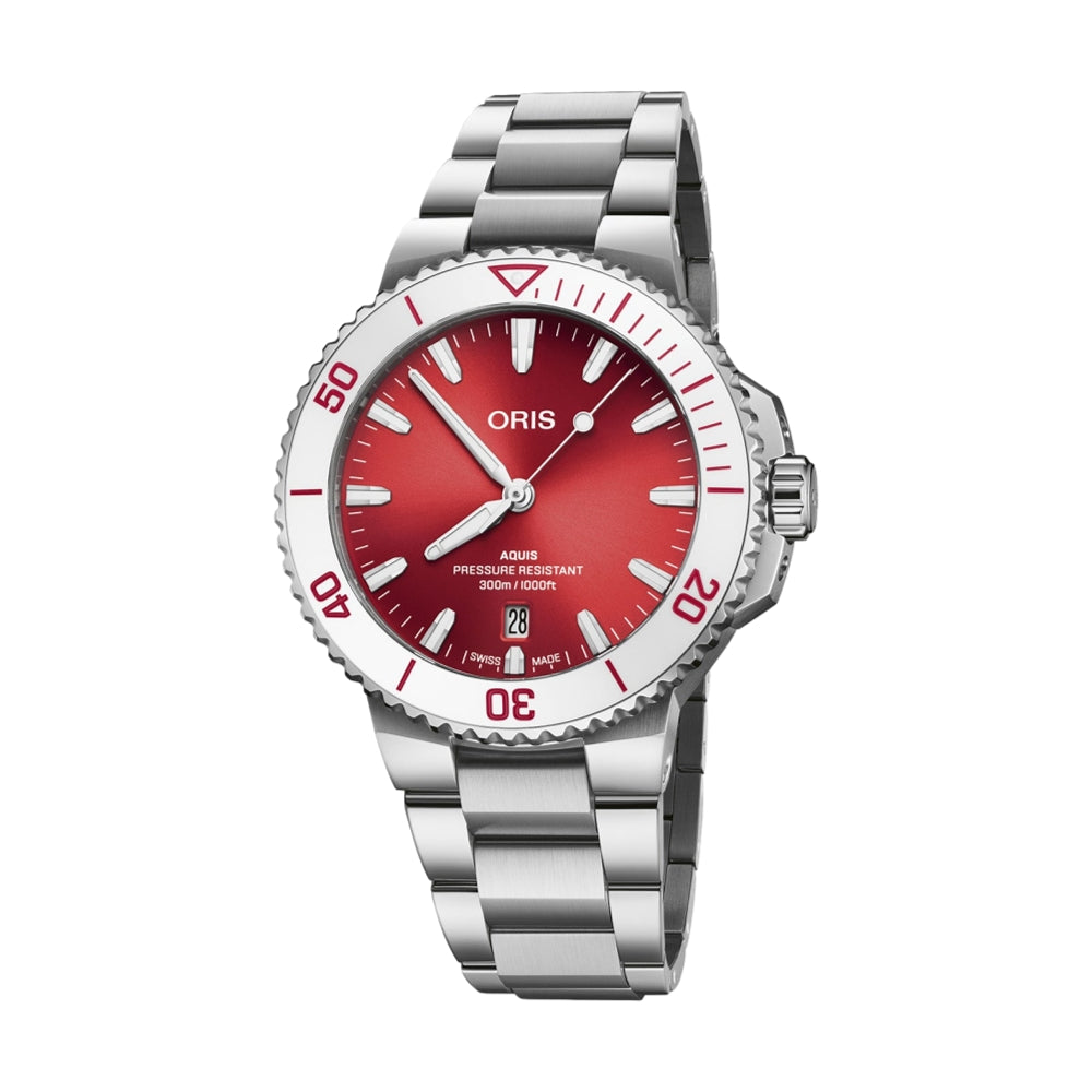 Aquis Date Taste of Summer Red Dial, 41.5mm