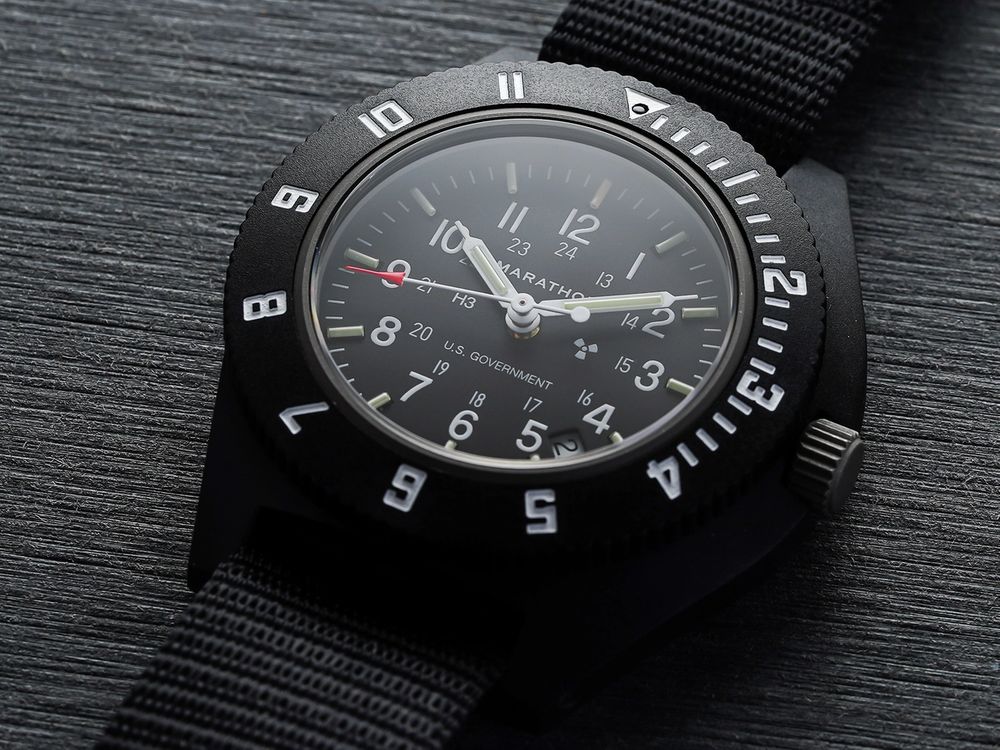 Pilot's Navigator with Date & Tritium 41mm - Black on Nylon Strap