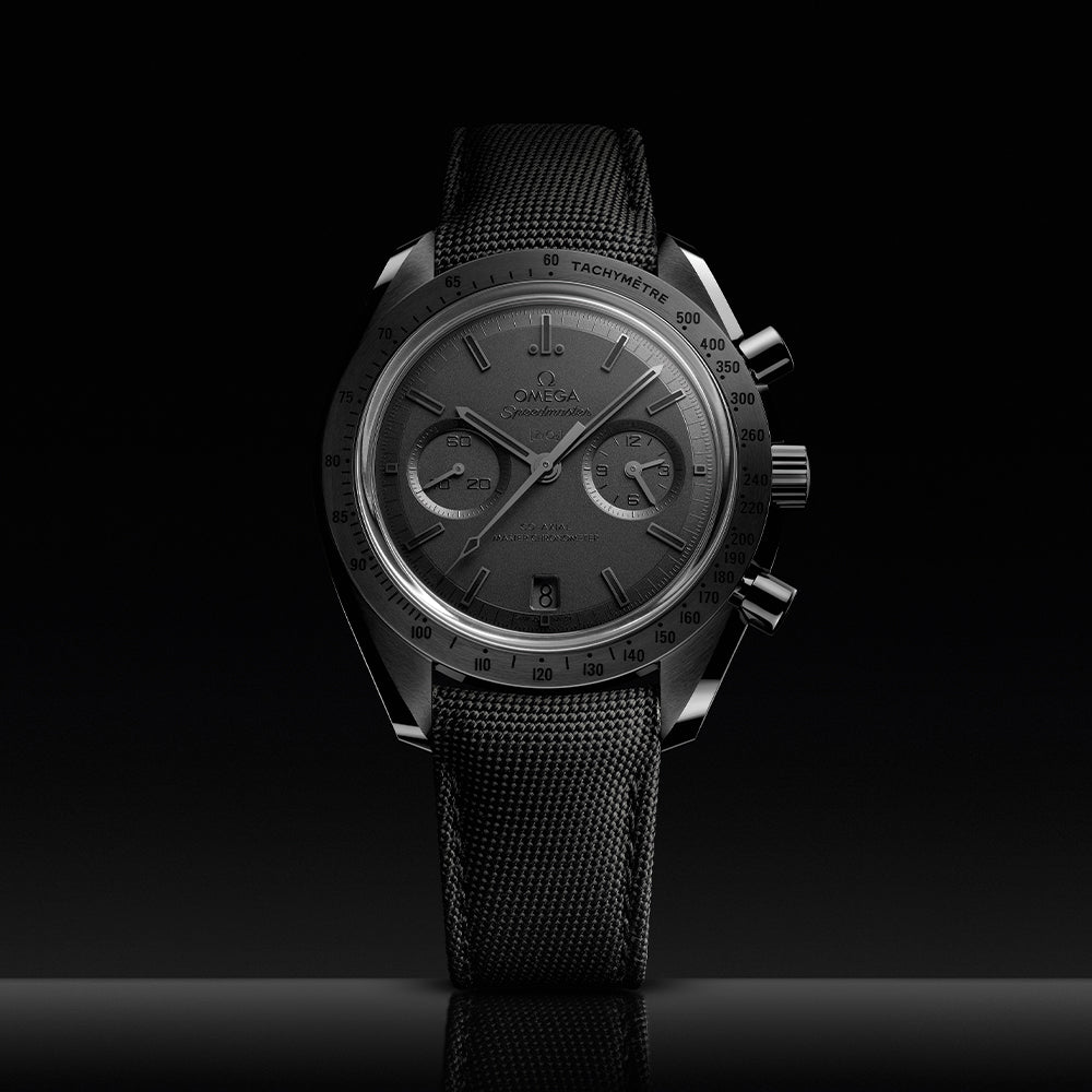 Speedmaster Dark Side of the Moon Black Ceramic 44.25mm - Full Black on Fabric Strap