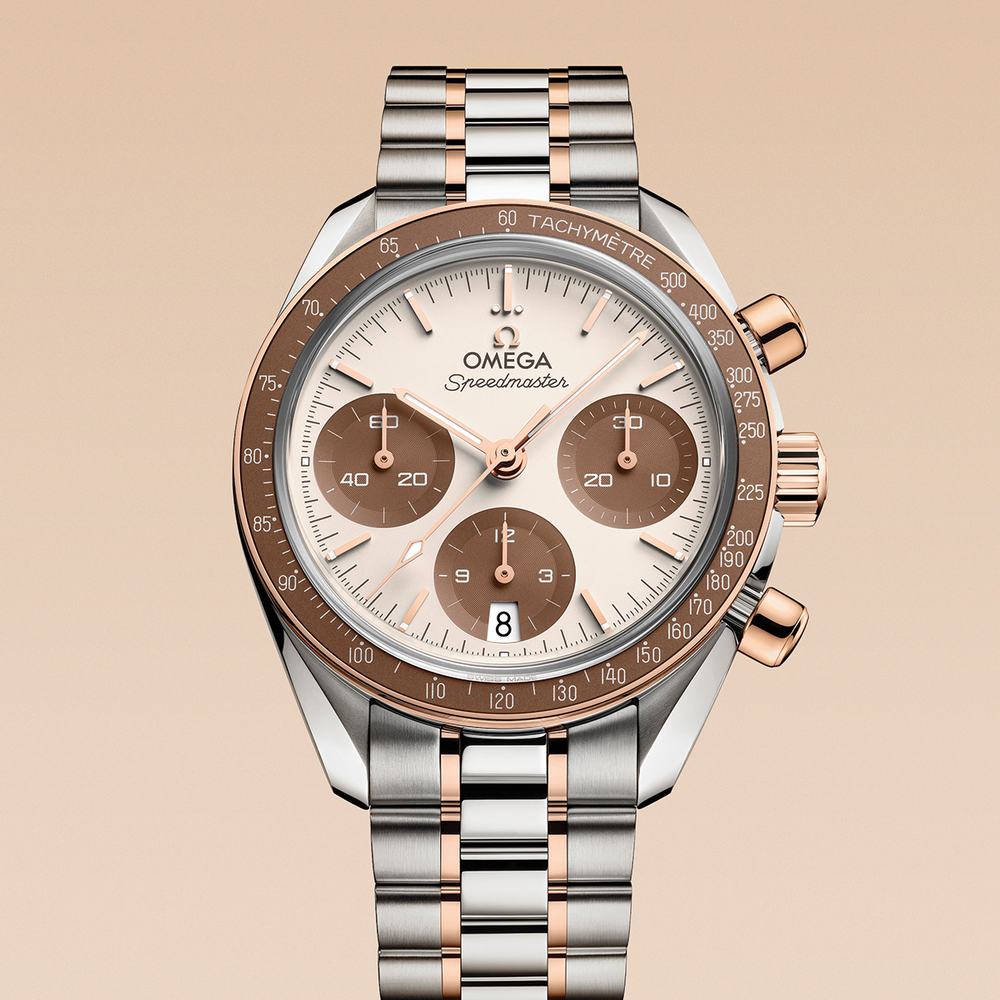 Speedmaster Chronograph Two-Tone 18K Sedna™ Gold and Steel 38mm - Ivory on Bracelet