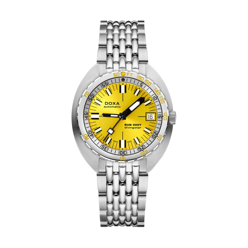 Sub 200T Divingstar Sunray Yellow Dial on Bracelet, 39mm