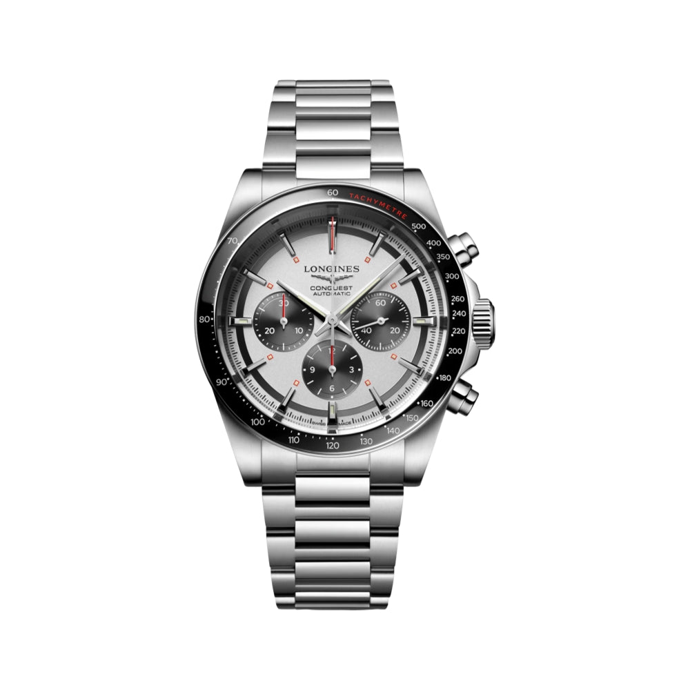 Conquest Automatic Chronograph 42mm Silver  Dial