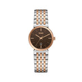 Florence Quartz Rose Gold Two-Tone 30mm - Brown on Bracelet