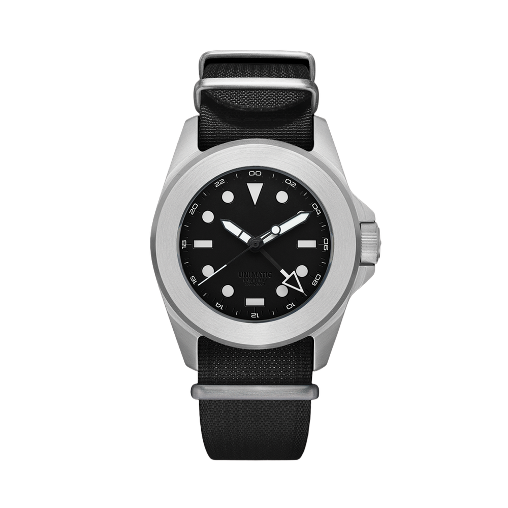 Modello Quattro U4-GMT-AEB Limited Edition 40mm - Black on Fabric Strap w/ Additional Fabric Strap