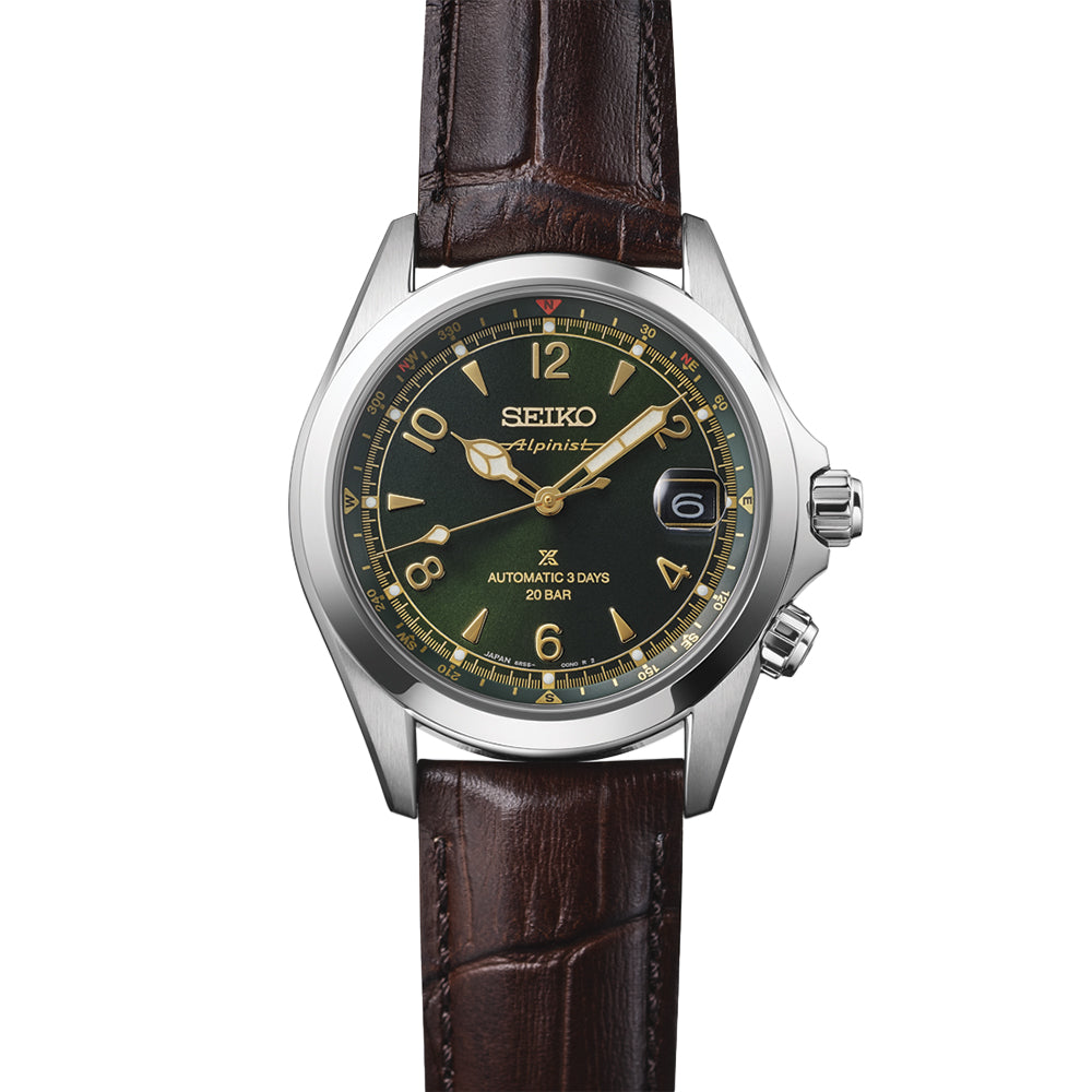 SPB507 Prospex Land Mechanical 39.5mm - Green on Leather Strap