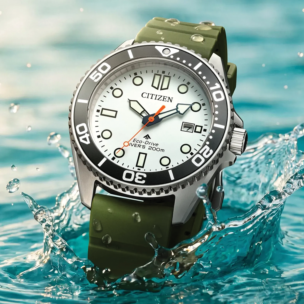 Promaster Dive 40.6mm - White on Rubber Strap