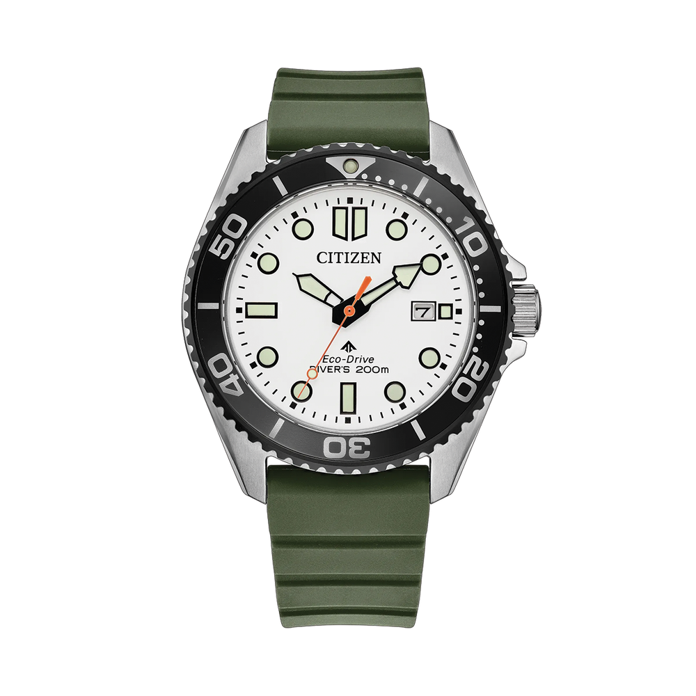 Promaster Dive 40.6mm - White on Rubber Strap