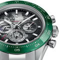 Chronomaster Sport Skeleton 41mm - Grey, Green Bezel on Bracelet and Additional Rubber Strap