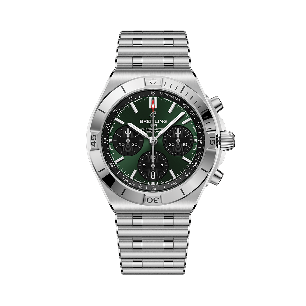 Chronomat B01 Automatic Panda Dial 42mm - Green on Bracelet