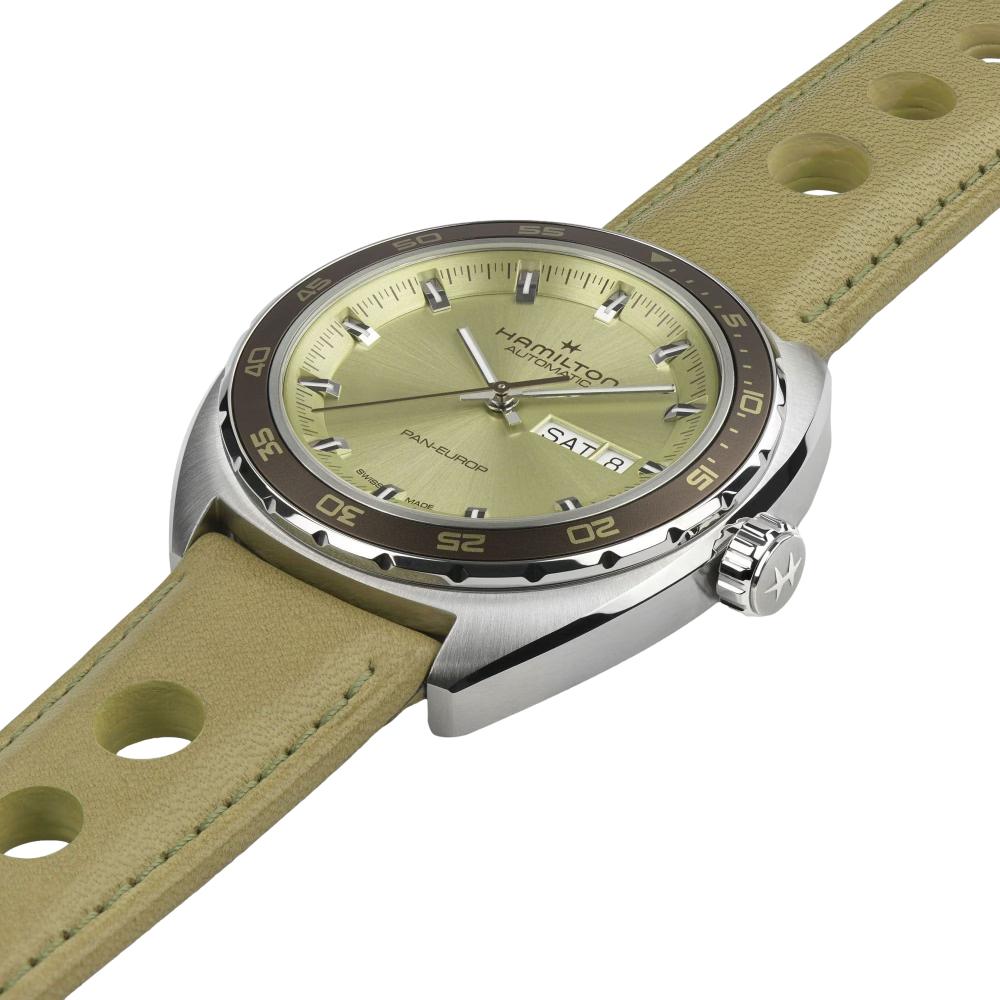 Pan Europ Day Date Auto 42mm - Green on Strap