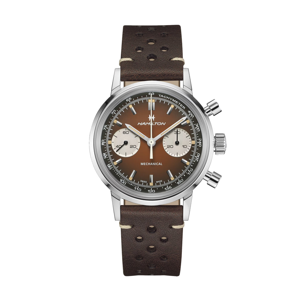 American Classic Intra-Matic Chronograph H 40mm - Brown on Leather Strap w/ Extra Bracelet