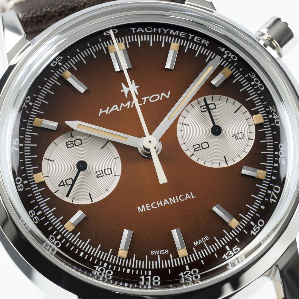 American Classic Intra-Matic Chronograph H 40mm - Brown on Leather Strap w/ Extra Bracelet