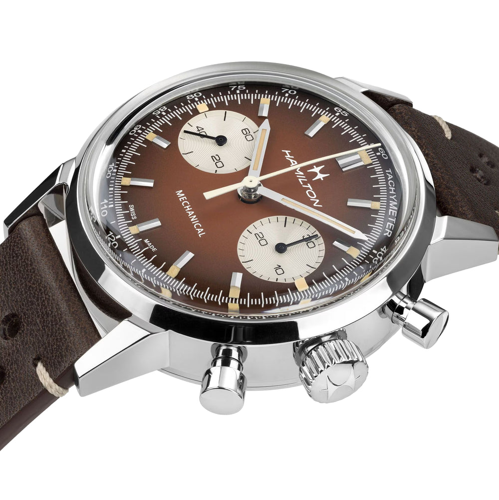 American Classic Intra-Matic Chronograph H 40mm - Brown on Leather Strap w/ Extra Bracelet