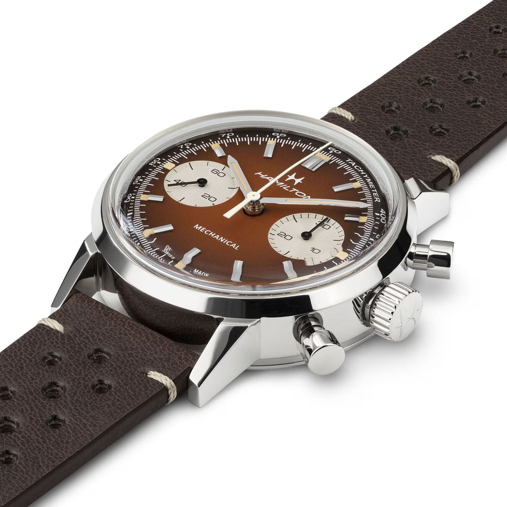 American Classic Intra-Matic Chronograph H 40mm - Brown on Leather Strap w/ Extra Bracelet