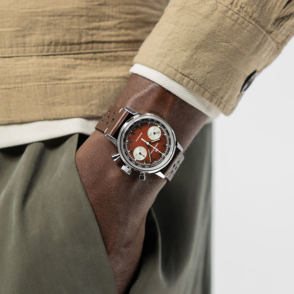 American Classic Intra-Matic Chronograph H 40mm - Brown on Leather Strap w/ Extra Bracelet