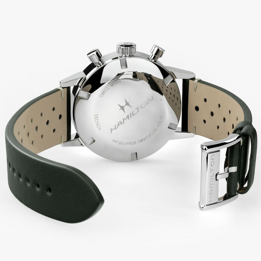 American Classic Intra-Matic Chronograph H 40mm - Green on Leather Strap w/ Extra Bracelet