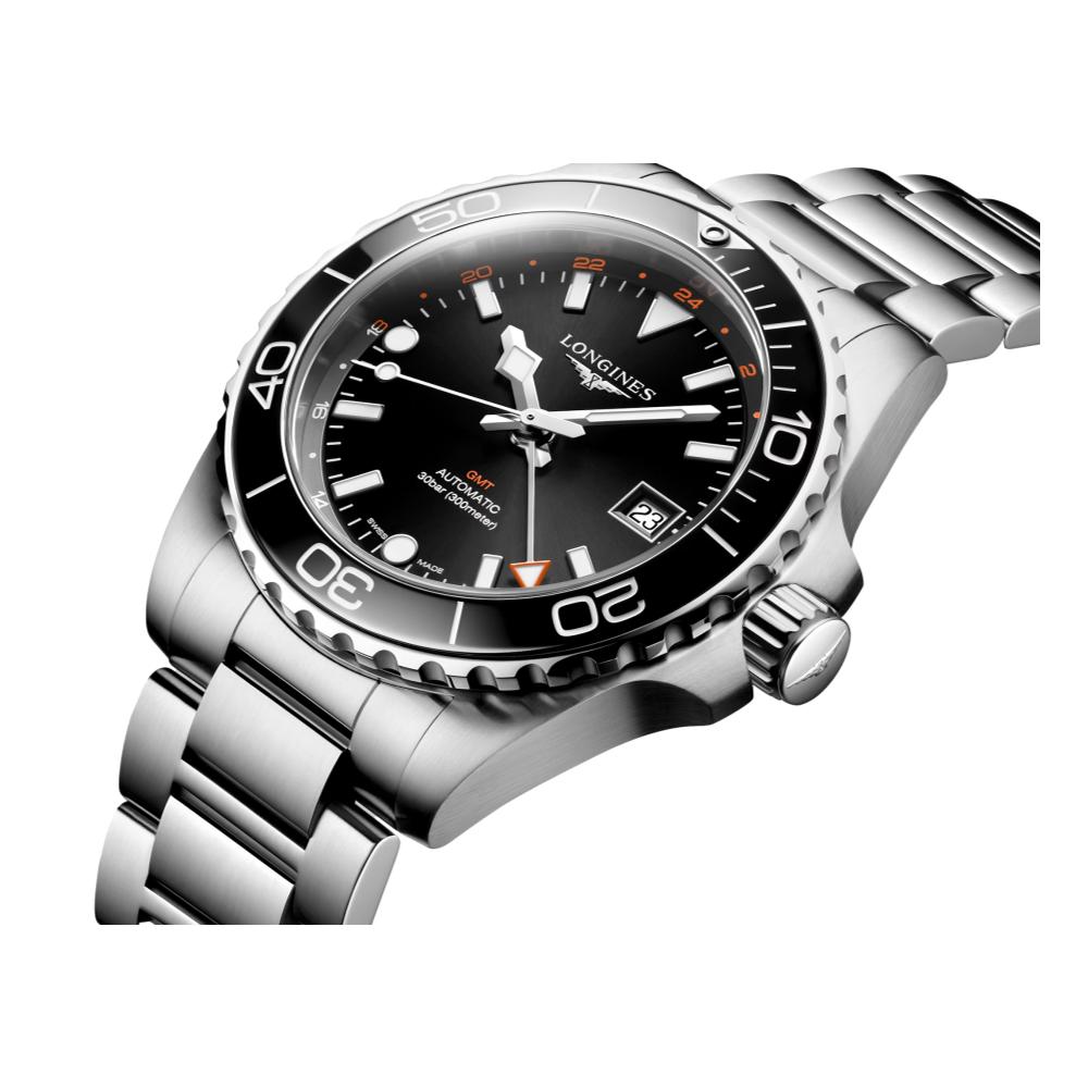 HydroConquest GMT Black Dial 41mm on Bracelet